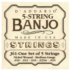D'ADDARIO J61 Nickel Wound Banjo Medium - .010 - .023 - .010