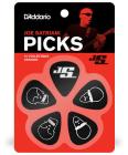 Galerijní obrázek č.1 Tvrdost  1.0 D'ADDARIO 1CBK6-10JS Joe Satriani Signature Guitar Picks, Black - 10ks