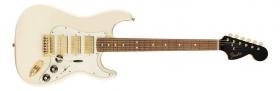 FENDER Mahogany Black Top Stratocaster HHH Olympic White