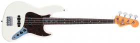 FENDER '60s Jazz Bass®, Rosewood Fingerboard, Olympic White, 4-Ply Brown Shell Pickguard