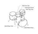 Galerijní obrázek č.5 22“; 10“, 12“; 16“ TAMA IP52H6W-BRM Imperialstar - Burnt Red Mist