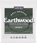 ERNIE BALL 2344 Medium Earthwood Bell Bronze Acoustic Guitar Strings 13-56