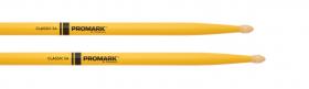 PRO-MARK TX5AW-YELLOW Classic 5A Painted Hickory Wood Tip - Promark Yellow