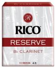 RICO RCR1045 Reserve Bb Clarinet Reeds 4.5 - 10 Box