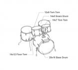 Galerijní obrázek č.5 20“; 10“, 12“; 14“ TAMA IP50H6W-CTW Imperialstar - Coffee Teak Wrap