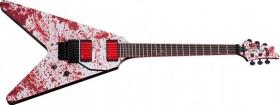 SCHECTER Gary Holt V-1, Rosewood Fignerboard - White Blood Splatter