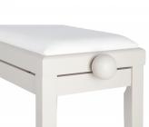 Galerijní obrázek č.3 Stoličky a sedáky PROLINE Klavírní stolička - Bílá krémová matná