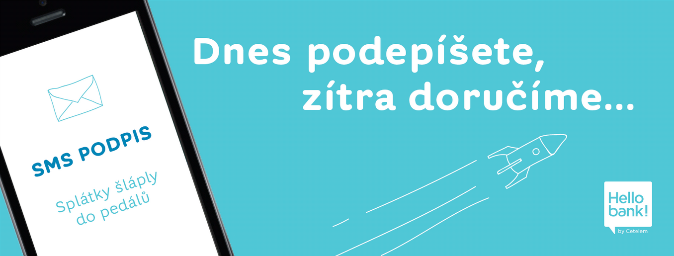 SMS podpis Hello bank! by Cetelem
