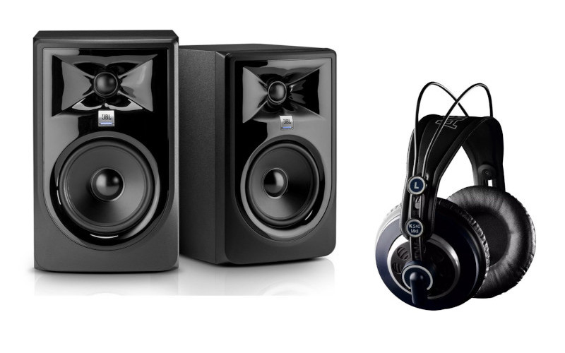 JBL LSR305 PMKII (2KS) + AKG K 240 MKII SET Set studiových monitorů JBL a sluchátek AKG