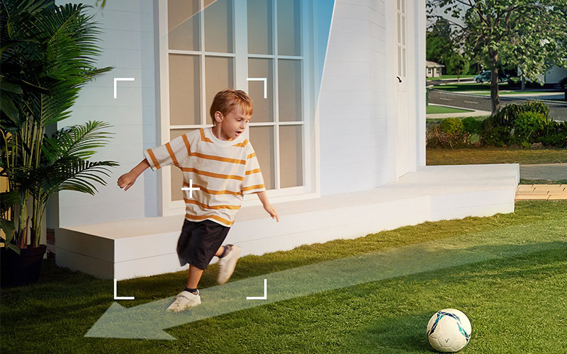 Záběr kamery ANKER EUFY FLOODLIGHT CAMERA 2K PRO