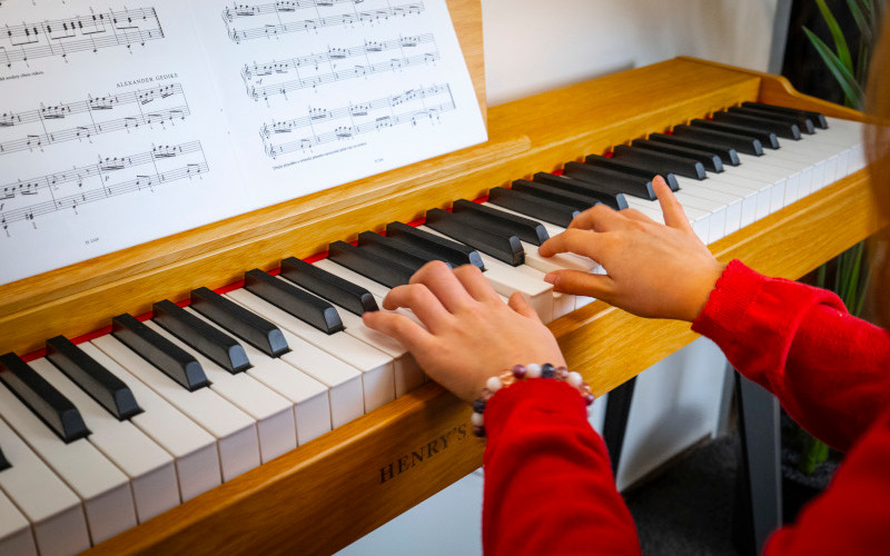 HENRY’S Jr. Vila DPV055 detail ovládacího panelu piana Vila