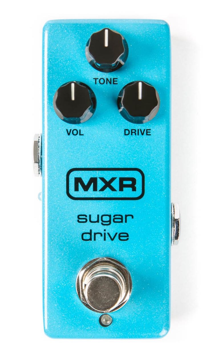 Kytarový efekt DUNLOP MXR SUGAR DRIVE MINI Přední strana efektu DUNLOP MXR SUGAR DRIVE MINI