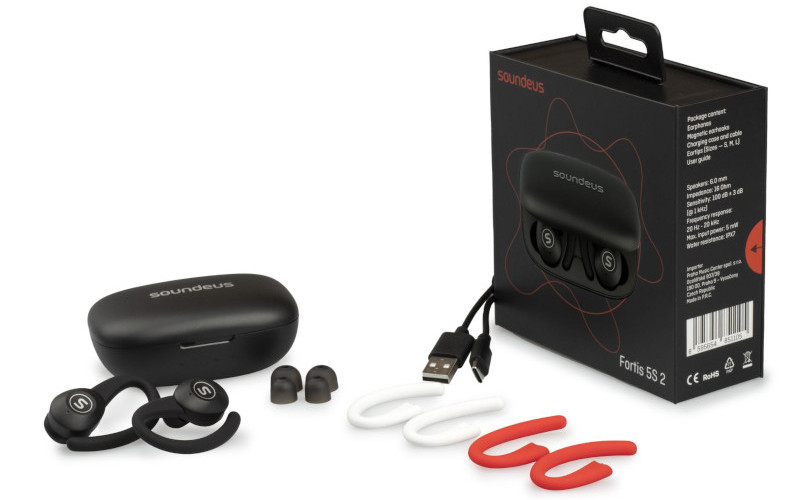 Sluchátka SOUNDEUS FORTIS 5S 2 BLACK Balení sluchátek SOUNDEUS FORTIS 5S 2 BLACK